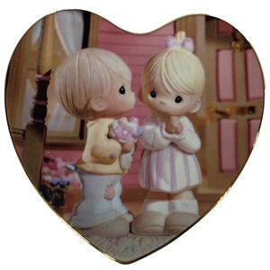 Precious Moments 3801A 'Love Is From Above' Heart-Shaped Collector Plate - Limit